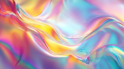Obraz premium Bright colors swirl together in a fluid motion, presenting a captivating display of vibrant gradients that catch the light, creating a dreamy atmosphere of visual harmony.