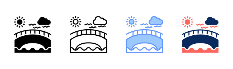 Bridge Of Light icon set multiple style collection