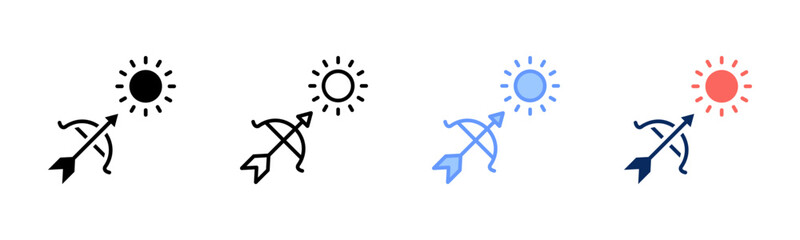 Hope Arrow icon set multiple style collection