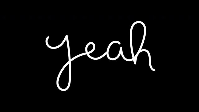 yeah Schriftzug mit Alphakanal Animation Motion Graphic