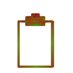 Colorful clipboard graphic design with a blank surface  