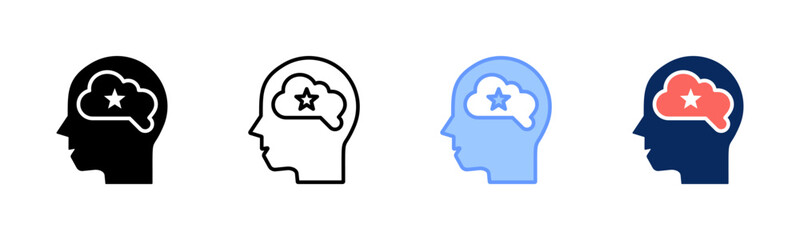 Vision Bubble icon set multiple style collection