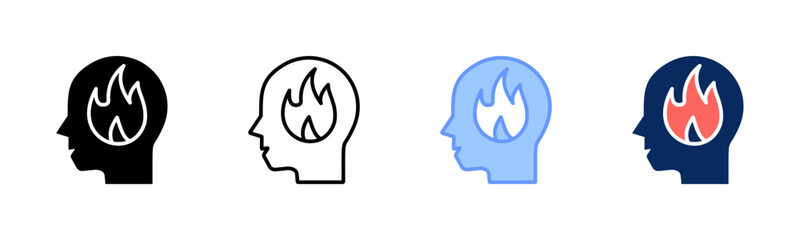 Logic Fire icon set multiple style collection