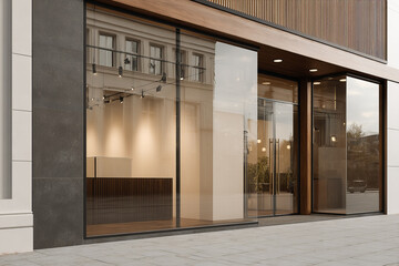 window storefront boutique mockup