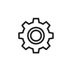 Vector art of gear icon isolated on white background