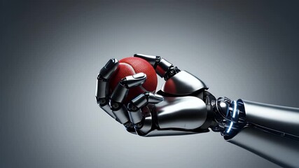 Robotic Hand Catches Tennis Ball Future Technology AI - Powered by Adobe