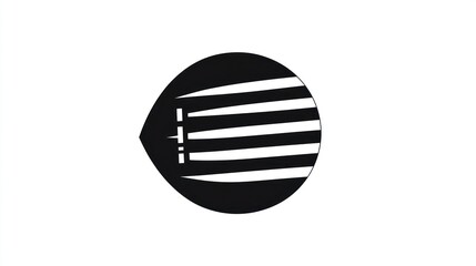 Abstract circular design, black and white, geometric shapes.  Possible use  Graphic design element