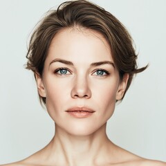 Obraz premium Portrait of a Mother and Daughter with Similar Hairstyles