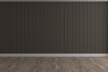 Modern empty room and wooden parquet. 3D rendering