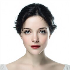 Fototapeta premium Portrait of a Young Woman with Blonde Hair and Light Eyes