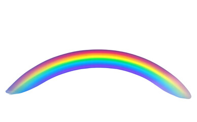 Fototapeta premium A vibrant curved rainbow with distinct color bands isolated on a transparent background evoking joy and hope perfect for design elements isolated on transparent background