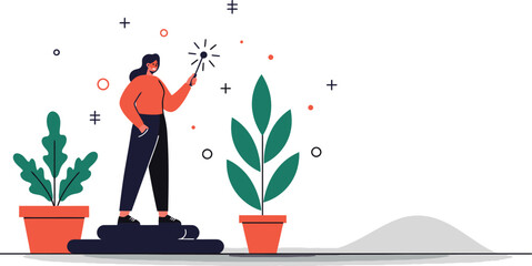 Modern Flat Vector Illustration of People Lifestyle Template