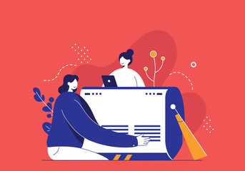 Modern Flat Vector Illustration of People Lifestyle Template