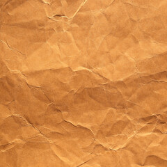 Old brown crumpled square paper texture