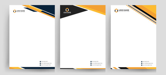 Unique Modern letterhead Pad design template
