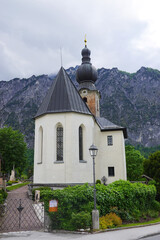 Sankt Leonhard church in Groedig and Gartenau village, Salzburg, Austria      