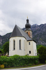 Fototapeta premium Sankt Leonhard church in Groedig and Gartenau village, Salzburg, Austria 