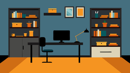 contemporary home office clean lines matte decor