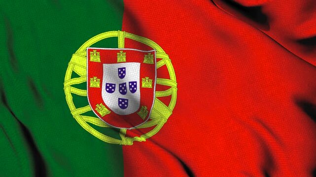 Flag of Portugal with coat of arms