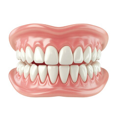 Obraz premium Realistic denture set isolated on transparent background