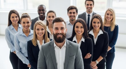 Diverse Professional Team Poses Together for a Group Photograph