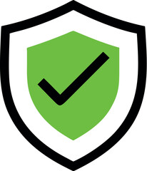 Shield Vector Icon Featuring A Checkmark Symbol Vector Illustration