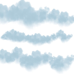 Cloud background elements. Transparent background