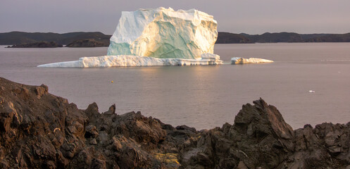 Iceberg evening sun