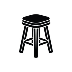 A small stool silhouette vector illustration