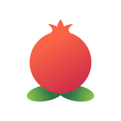 pomegranate fruit isolated on white