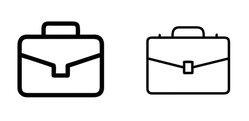 Briefcase Icon Symbol for Business Office Work Portfolio Design
