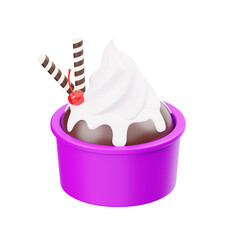 ice cream in a glass