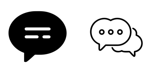 Chat Bubble Icon Design for Messaging, Communication, and Social Interaction