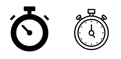 Stopwatch Icon Design for Time Management and Sports Timing