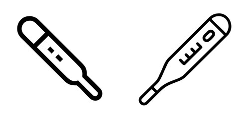 Thermometer Medical Icon for Health, Temperature, and Medical Care