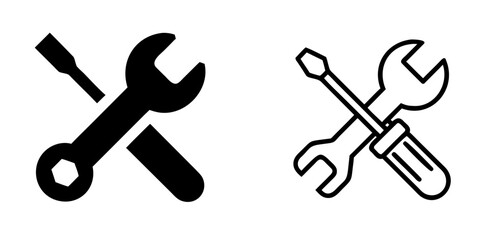 Tools Wrench Icon Design for Repair, Maintenance, and Construction