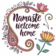 Obraz premium a colorful paisley and flowers 