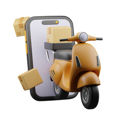 vector illustration of a scooter