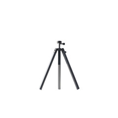 Gray tripod with adjustable head isolated on a transparent background