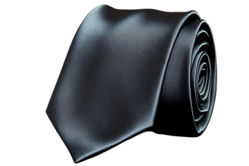 black tie on white background