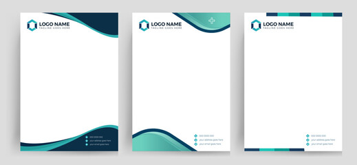Abstract Wave Letterhead – Creative Minimal Corporate Template