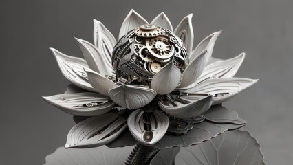 Obraz premium Mechanical lotus flower (1)