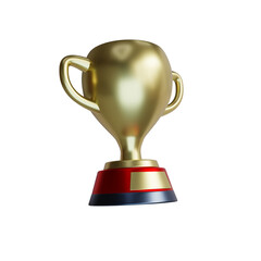 gold cup on a white background