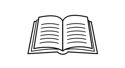 Simple Open Book Icon for Reading, Education, and Knowledge