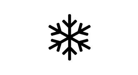 Simple Snowflake Icon for Winter, Cold, and Freezing Weather