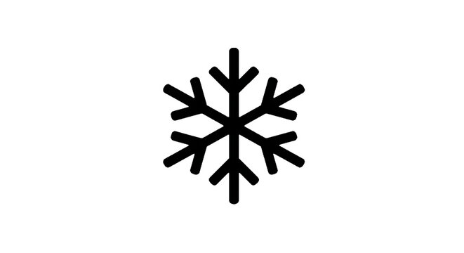 Simple Snowflake Icon for Winter, Cold, and Freezing Weather