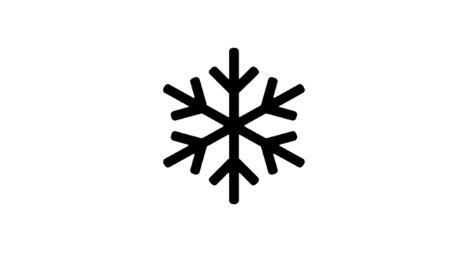 Simple Snowflake Icon for Winter, Cold, and Freezing Weather