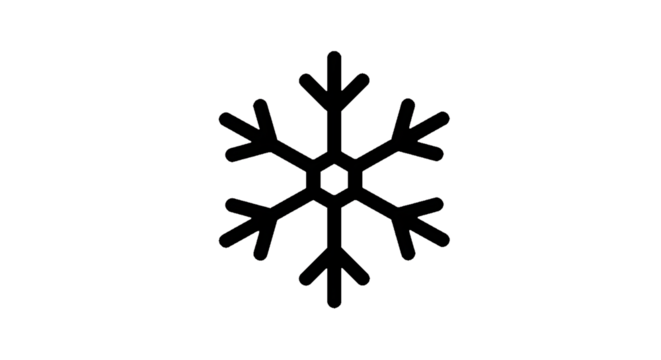 Simple Snowflake Icon for Winter, Cold, and Freezing Weather