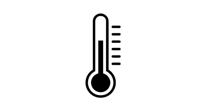 Simple Thermometer Icon for Temperature Measurement