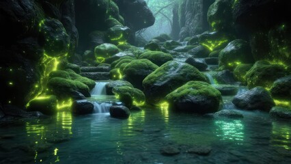 Mystical mountain stream